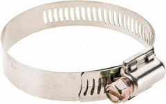 Value Collection - SAE Size 32, 1-9/16 to 2-1/2" Diam, Stainless Steel Worm Drive Clamp - 1/2" Wide - Top Tool & Supply