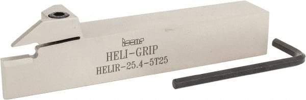 Iscar - HELI, External, Right Hand, 0.197" Min Groove Width, Indexable Grooving Tool Holder - 1" Shank Height, 1" Shank Width, 6" OAL - Top Tool & Supply