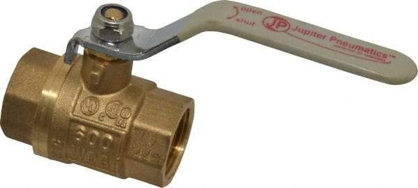 Value Collection - 3/4" Pipe, Full Port, Brass UL Listed Ball Valve - Inline - Two Way Flow, FNPT x FNPT Ends, Lever Handle, 600 WOG, 150 WSP - Top Tool & Supply