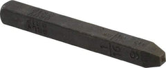 Made in USA - 1/16" Character Size, 9 Character, Heavy Duty Individual Steel Stamp - Steel, Individual - Top Tool & Supply