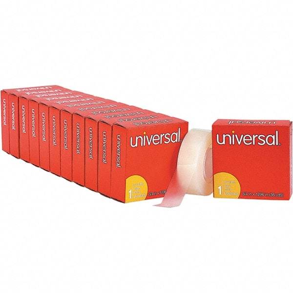 UNIVERSAL - 3/4" Wide x 1mm Thick x 36 yds Long, 83436VP Box Sealing & Label Protection Tape - Clear - Top Tool & Supply