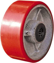 Value Collection - 5 Inch Diameter x 2 Inch Wide, Polyurethane on Iron Caster Wheel - 1,000 Lb. Capacity, 3/4 Inch Axle Diameter, Roller Bearing - Top Tool & Supply