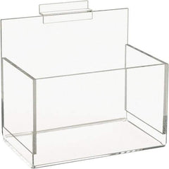 ECONOCO - 5" Deep, Clear Acrylic Slatwall Bin - 7" High x 8" Wide x 5" Long - Top Tool & Supply