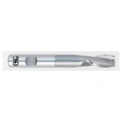 1/4 Dia. x 3-1/16 Overall Length 2-Flute Square End HSS-CO SE End Mill-Round Shank-Center Cutting-Uncoated - Top Tool & Supply