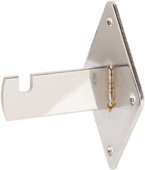 ECONOCO - Chrome Coated Wall Bracket - 3-3/4" Long, 3" Wide - Top Tool & Supply