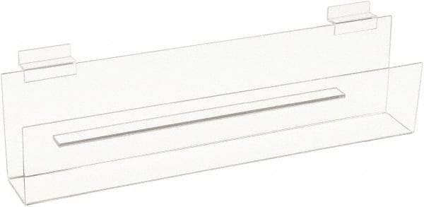 ECONOCO - 16" Wide x 2" Deep x 4" High, Acrylic Greeting Card Shelf - Clear - Top Tool & Supply