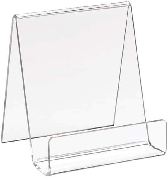 ECONOCO - 3-1/2" Wide x 4" High, Acrylic Display Easel - Clear - Top Tool & Supply