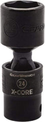 GearWrench - 1/2" Drive 16mm Standard Universal Impact Socket - 6 Points, 3-5/91" OAL - Top Tool & Supply