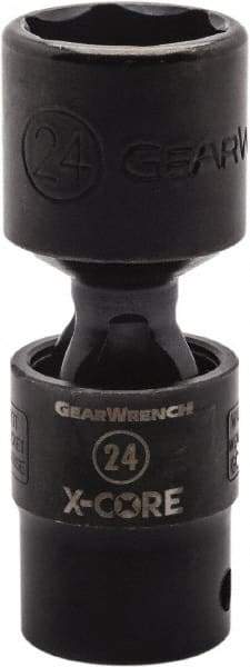 GearWrench - 1/2" Drive 17mm Standard Universal Impact Socket - 6 Points, 3-5/91" OAL - Top Tool & Supply