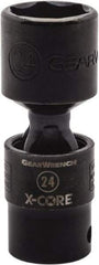 GearWrench - 1/2" Drive 17mm Standard Universal Impact Socket - 6 Points, 3-5/91" OAL - Top Tool & Supply