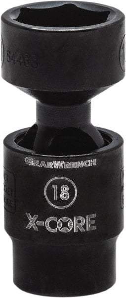 GearWrench - 3/8" Drive 12mm Standard Universal Impact Socket - 6 Points, 2-2/11" OAL - Top Tool & Supply