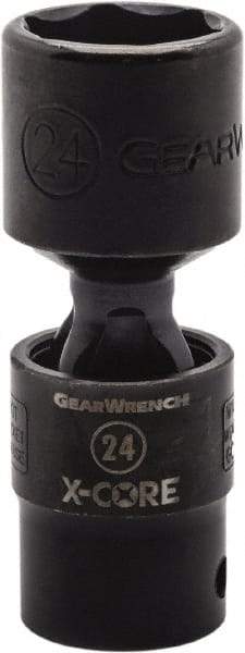 GearWrench - 1/2" Drive 22mm Standard Universal Impact Socket - 6 Points, 3-8/51" OAL - Top Tool & Supply