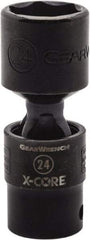 GearWrench - 1/2" Drive 22mm Standard Universal Impact Socket - 6 Points, 3-8/51" OAL - Top Tool & Supply