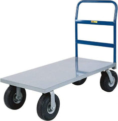 Little Giant - 1,200 Lb Capacity Steel Cushion Load Platform Truck - Steel Deck, 24" OAW, 48" Platform Length - Top Tool & Supply