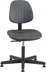 Bevco - 15 to 20" High Adjustable Chair - 23" Wide x 23" Deep, Polyurethane Seat, Black - Top Tool & Supply