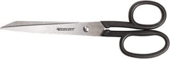 Westcott - 3-1/2" LOC, 8" OAL Stainless Steel Standard Standard - Plastic Straight Handle, For General Purpose Use - Top Tool & Supply