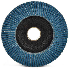 Superior Abrasives - Flap Discs; Abrasive Type: Coated ; Flap Disc Type: Type 27 ; Disc Diameter (Inch): 4-1/2 ; Abrasive Material: Zirconia Alumina ; Grit: 80 ; Attaching System: Arbor - Exact Industrial Supply