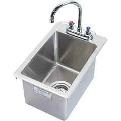 Krowne - 14" Long x 10" Wide Inside, 1 Compartment, Grade 304 Stainless Steel Drop In Sink - 20 Gauge, 9" Long x 12" Wide x 18" High Outside, 9" Deep - Top Tool & Supply