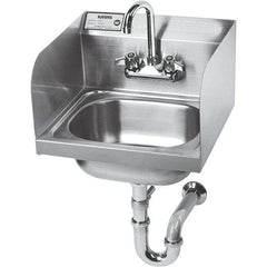 Krowne - 14" Long x 10" Wide Inside, 1 Compartment, Grade 304 Stainless Steel Hand Sink with Side Support - 20 Gauge, 14" Long x 16" Wide x 15" High Outside, 6" Deep - Top Tool & Supply