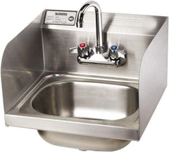 Krowne - 14" Long x 10" Wide Inside, 1 Compartment, Grade 304 Stainless Steel Hand Sink with Side Support - 20 Gauge, 14" Long x 16" Wide x 15" High Outside, 6" Deep - Top Tool & Supply