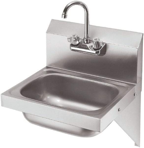 Krowne - 10" Long x 14" Wide Inside, 1 Compartment, Grade 304 Stainless Steel Hand Sink with Side Support - 20 Gauge, 20" Long x 16" Wide x 15" High Outside, 6" Deep - Top Tool & Supply