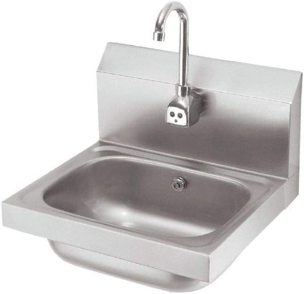 Krowne - 10" Long x 14" Wide Inside, 1 Compartment, Grade 304 Stainless Steel Hand Sink with Electronic Faucet - 20 Gauge, 15" Long x 16" Wide x 14" High Outside, 6" Deep - Top Tool & Supply