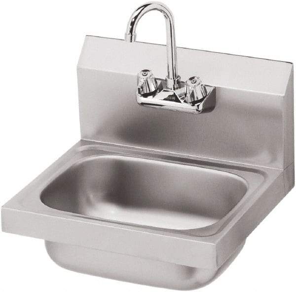 Krowne - 14" Long x 10" Wide Inside, 1 Compartment, Grade 304 Stainless Steel Hand Sink - 20 Gauge, 15" Long x 16" Wide x 6" High Outside, 6" Deep - Top Tool & Supply