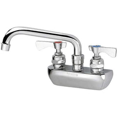 Krowne - Wall Mount, Low Arc Service Sink Faucet - Two Handle, Color Coded, Blade Handle, Swing Spout and Nozzle, No Drain - Top Tool & Supply