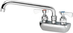 Krowne - Wall Mount, Low Arc Service Sink Faucet - Two Handle, Color Coded, Blade Handle, Swing Spout and Nozzle, No Drain - Top Tool & Supply