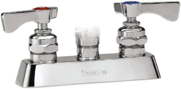 Krowne - Deck Mount, Spoutless Faucet Body Only - Two Handle, Color Coded, Blade Handle, Spoutless, No Drain - Top Tool & Supply