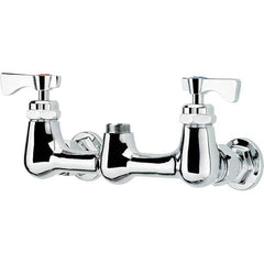 Krowne - Wall Mount, Spoutless Faucet Body Only - Two Handle, Color Coded, Blade Handle, Spoutless, No Drain - Top Tool & Supply