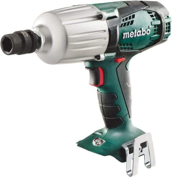 Metabo - 1/2" Drive 18 Volt Pistol Grip Cordless Impact Wrench & Ratchet - 1,600 RPM, 2,200 BPM, 450 Ft/Lb Torque, Lithium-Ion Batteries Not Included - Top Tool & Supply