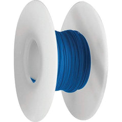 OK Industries - 30 AWG, 1 Strand, 30.4 m OAL, Copper Hook Up Wire - Blue Kynar Jacket, 0.02" Diam - Top Tool & Supply