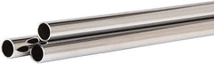 ECONOCO - 48" Max Width Round Tubing Closet Rod - 1.062" Diam, Chrome Finish - Top Tool & Supply