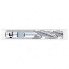 1/2 Dia. x 2-11/16 Overall Length 3-Flute Square End HSS-CO SE End Mill-Round Shank-Center Cutting-Uncoated - Top Tool & Supply