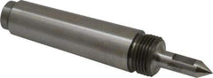 Riten - 3/8" Head Diam, Steel Long Point Solid Dead Center - 3MT Morse Taper, 3/8" Point Diam, 1-1/4" Point Length, 1-11/16" OAL - Top Tool & Supply