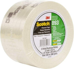 3M - Filament & Strapping Tape Type: Filament Tape Color: Clear - Top Tool & Supply