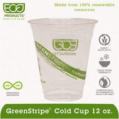 ECO PRODUCTS - Renewable & Compostable Cold Cups - 12 oz - Clear - Top Tool & Supply