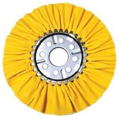 Osborn - 10" Diam x 1/2" Thick Unmounted Buffing Wheel - 16 Ply, Ventilated Bias Cut, 2" Arbor Hole, Hard Density, Coarse Grade - Top Tool & Supply