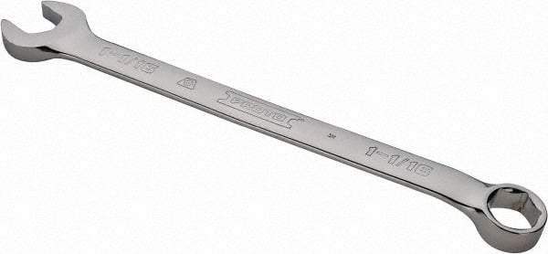 Proto - 1-1/16" 6 Point Combination Wrench - 15° Offset Angle, 14-7/8" OAL, Steel, Chrome Finish - Top Tool & Supply