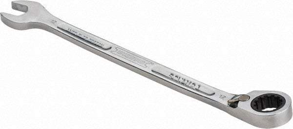 Proto - 12mm 12 Point Combination Wrench - 15° Head Angle, 7-23/32" OAL, Steel, Chrome Finish - Top Tool & Supply