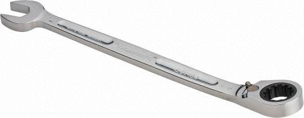 Proto - 9/16" 12 Point Combination Wrench - 15° Head Angle, 8-49/64" OAL, Steel, Chrome Finish - Top Tool & Supply