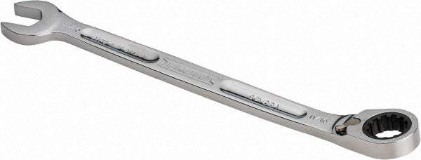 Proto - 11/16" 12 Point Combination Wrench - 15° Head Angle, 10-17/64" OAL, Steel, Chrome Finish - Top Tool & Supply