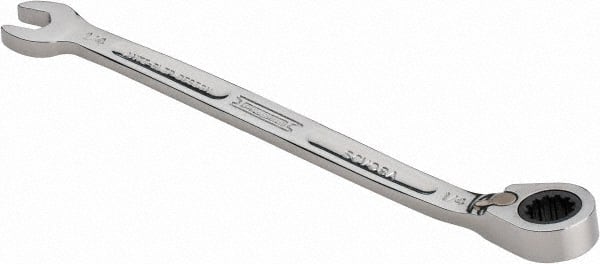 Combination Wrench: 4-59/64'' OAL, Steel, Chrome-Plated