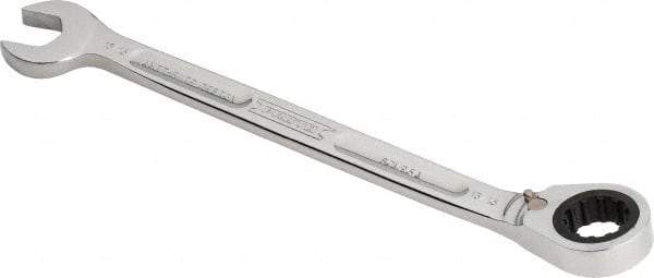 Proto - 13/16" 12 Point Combination Wrench - 15° Head Angle, 11-13/16" OAL, Steel, Chrome Finish - Top Tool & Supply