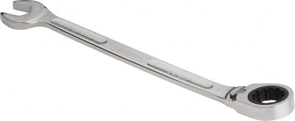 Combination Wrench: 14-1/16'' OAL, Steel, Chrome-Plated