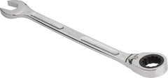 Proto - 24mm 12 Point Combination Wrench - 15° Head Angle, 13-5/16" OAL, Steel, Chrome Finish - Top Tool & Supply