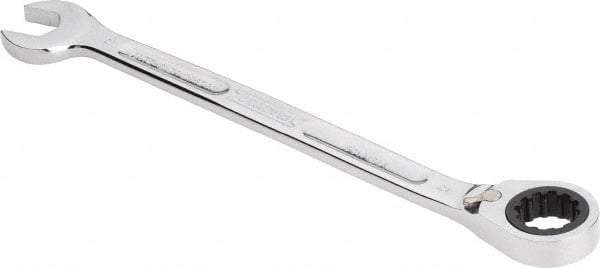 Proto - 21mm 12 Point Combination Wrench - 15° Head Angle, 11-13/16" OAL, Steel, Chrome Finish - Top Tool & Supply