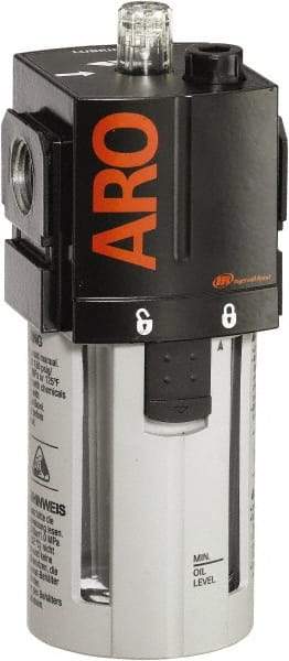 ARO/Ingersoll-Rand - 1/2" NPT, 150 Max psi Standard Modular Lubricator - Polycarbonate Bowl, Aluminum Body, 156 CFM, 125°F Max Temp, 2.76" Long x 2.87" Wide x 7.08" High - Top Tool & Supply