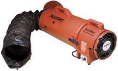 Allegro - 900 CFM, Electrical AC Axial Blower Kit - 8 Inch Inlet/Outlet, 0.33 HP, 115 Max Voltage Rating, Explosion Proof - Top Tool & Supply